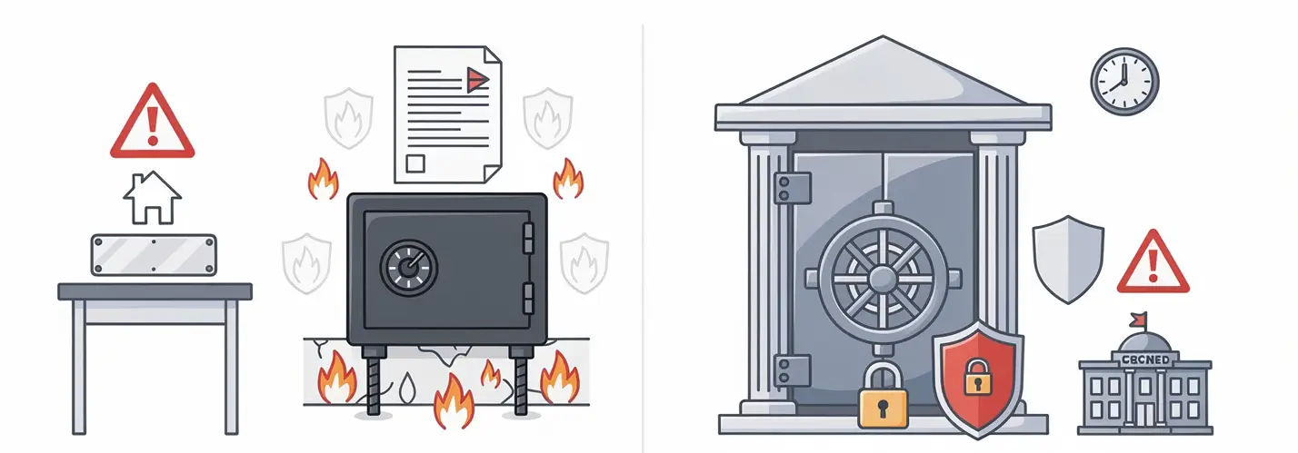 Where to store your seed phrase backup